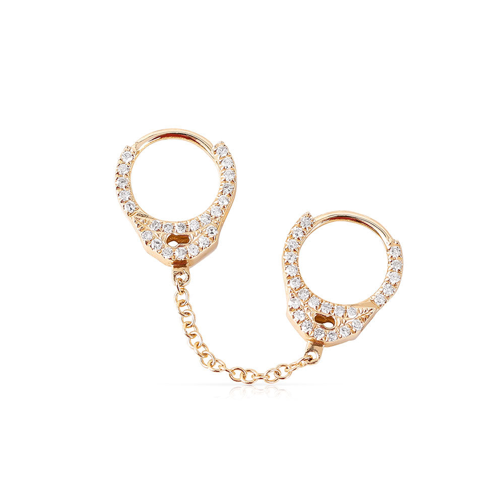 Handcuff chain earrings hotsell