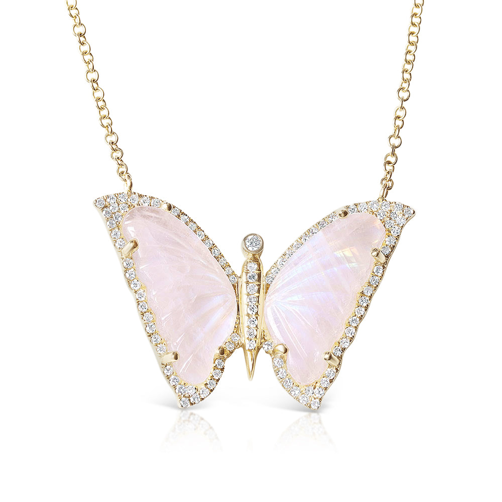 White butterfly necklace new arrivals