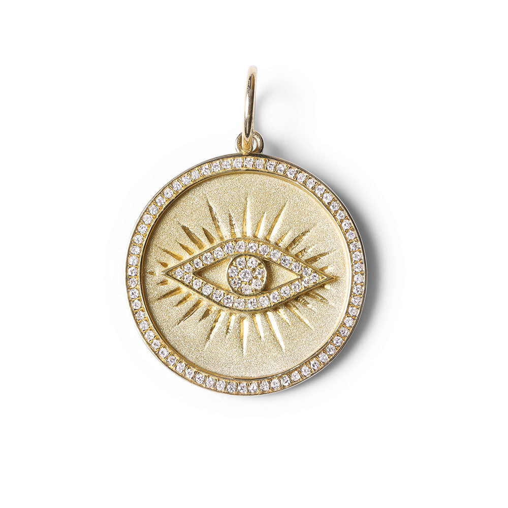 Gold evil discount eye charm