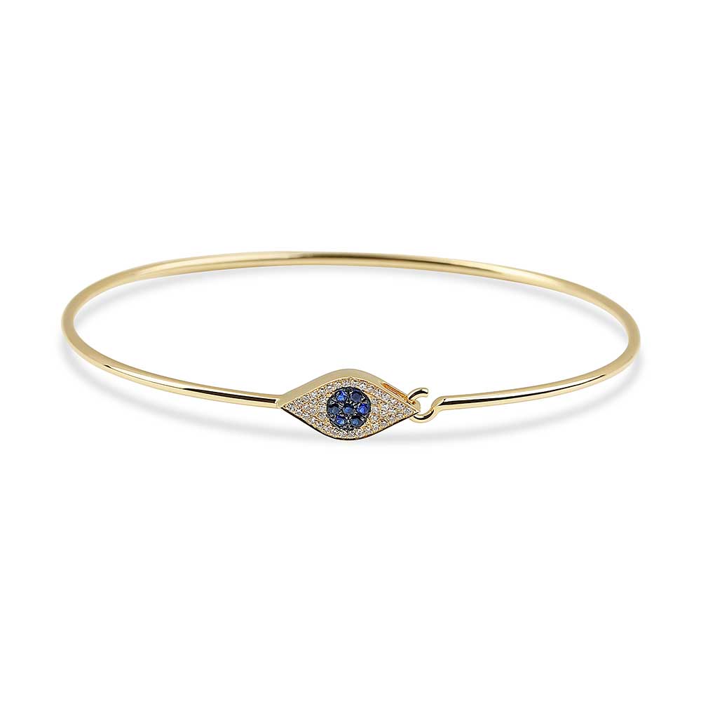 SALT. Fine Jewelry  EVIL EYE BANGLE BRACELET – SALT. Fine Jewelry CA