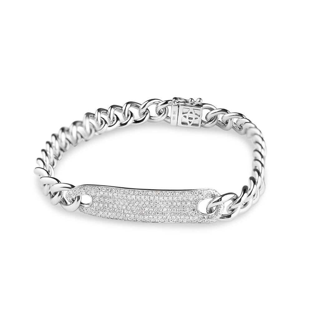 SALT. Fine Jewelry  DIAMOND ID CHAIN LINK BRACELET – SALT. Fine Jewelry CA