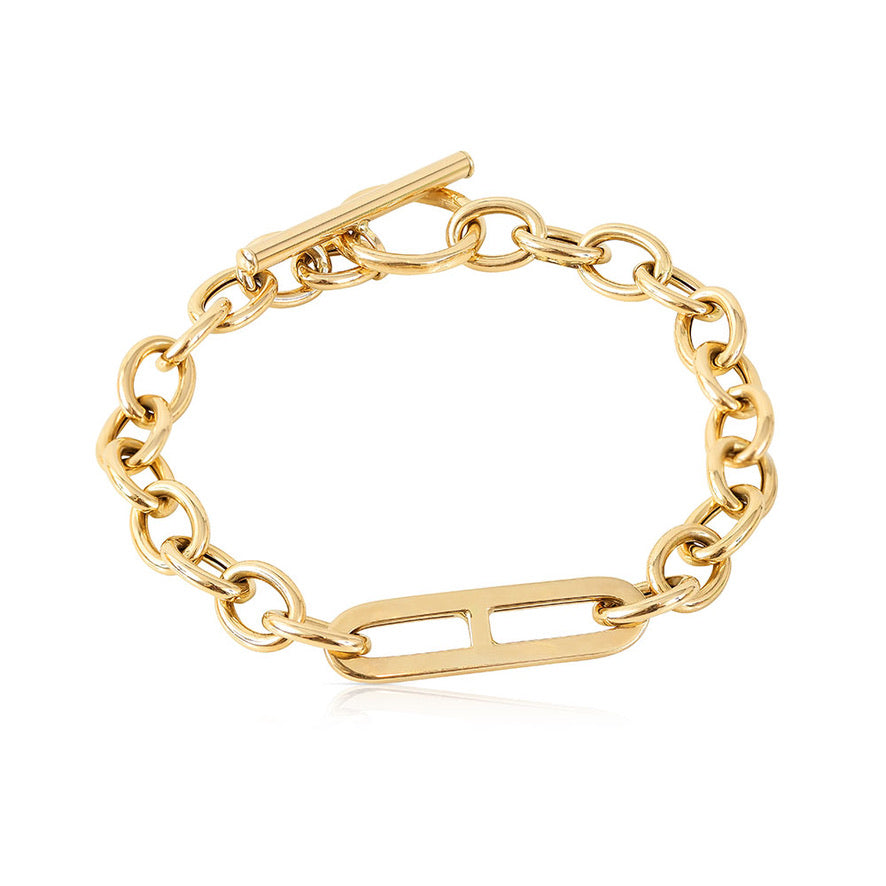 14K Gold Kathryn H Link Bracelet with Toggle
Kathryn H Link Bracelet in 14K Gold
14K Gold H Link Bracelet with Toggle
H Link Toggle Bracelet in 14K Gold
14K Gold Bracelet with Toggle Clasp
H Link bracelet
Toggle clasp bracelet
Gold toggle bracelet
Kathryn bracelet
Luxury bracelet
14K gold bracelet
Toggle bracelet
Designer bracelet
Gold link bracelet
Fine jewelry bracelet