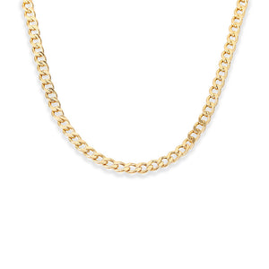 14K GOLD MINI SEMI-HOLLOW CUBAN CHAIN