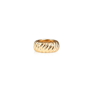 SOLID 14K GOLD CROISSANT RONDELLE