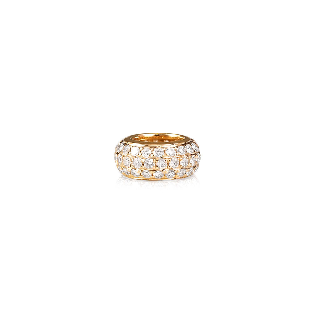 14K GOLD ETERNITY DIAMOND RONDELLE 3 ROW