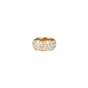 14K GOLD ETERNITY DIAMOND RONDELLE 3 ROW
