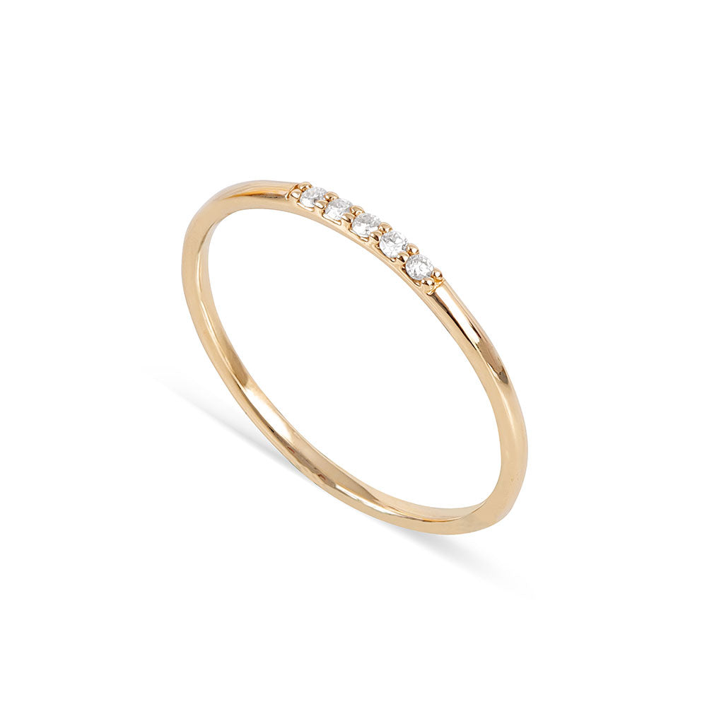 14K GOLD CLASSIC DIAMOND STACKING RING