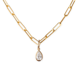 LAB DIAMOND PEAR SHAPED PENDANT