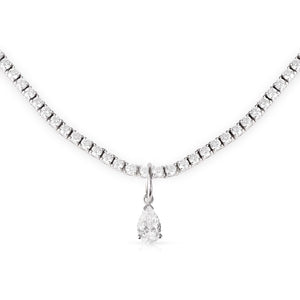 LAB DIAMOND PEAR SHAPED PENDANT