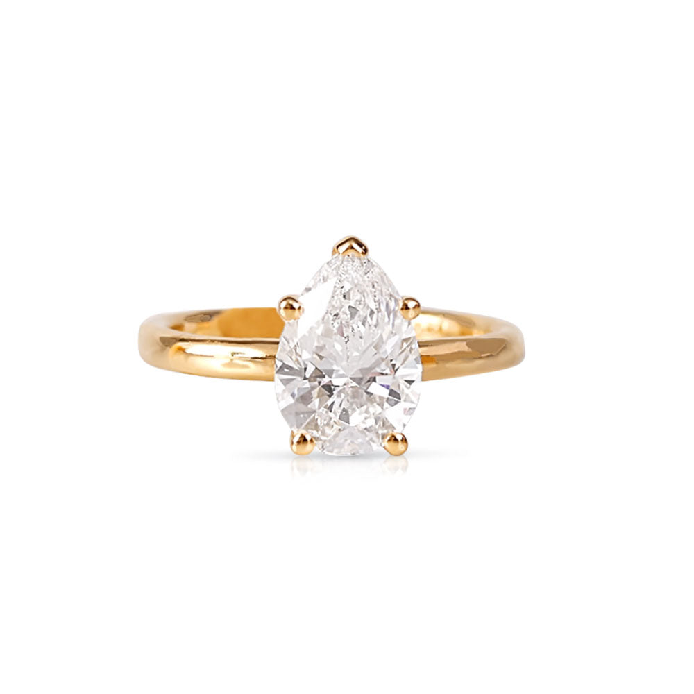 PEAR-SHAPED DIAMOND ENGAGEMENT RING
