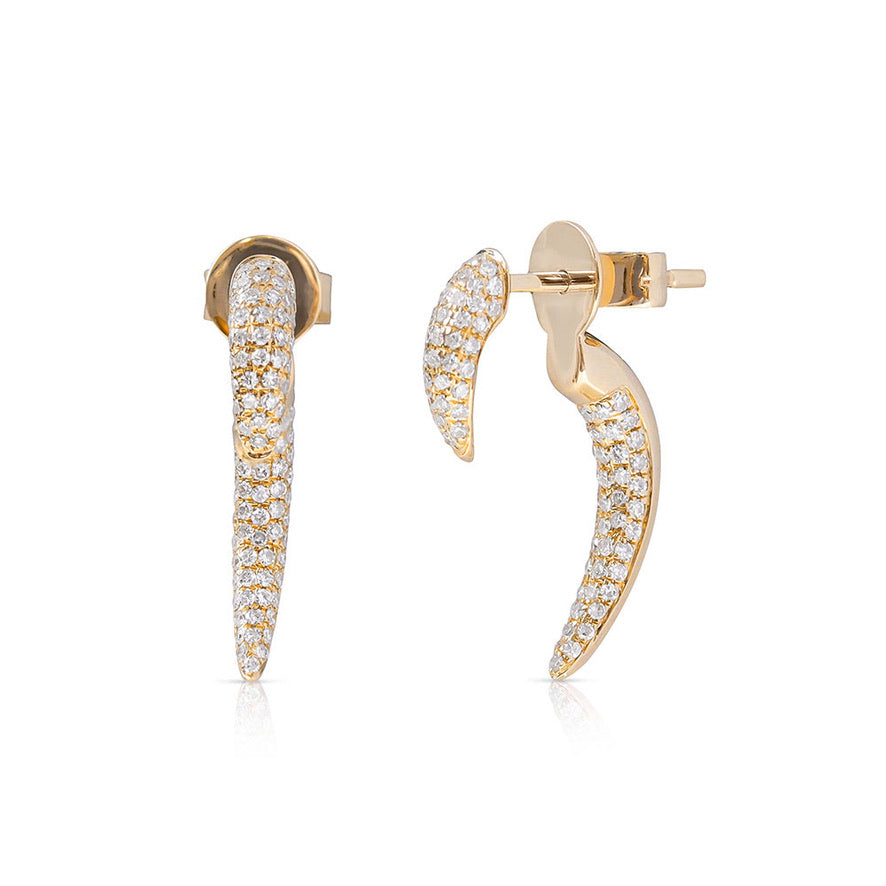 DIAMOND HORN EARRINGS