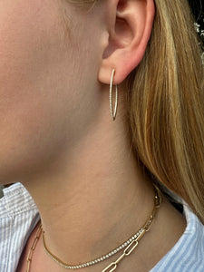DIAMOND WISHBONE EARRINGS
