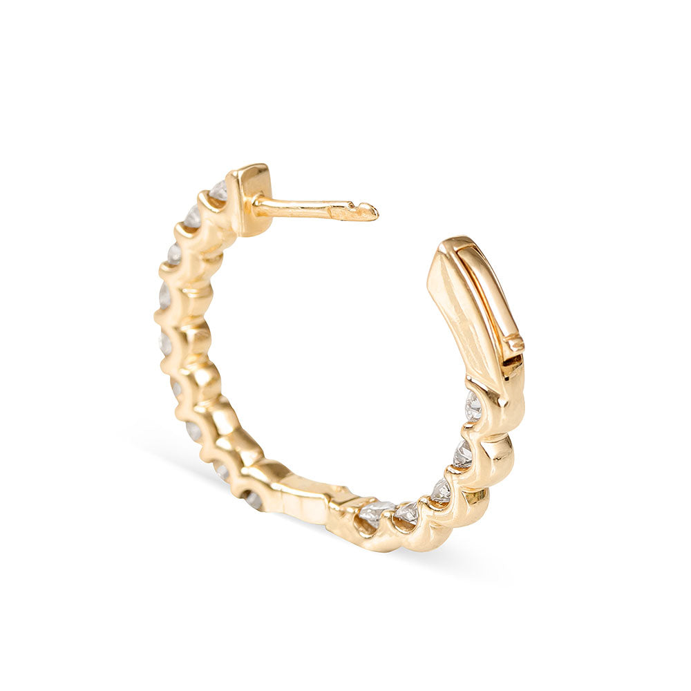 ANNA LARGE CLASSIC DIAMOND HOOPS