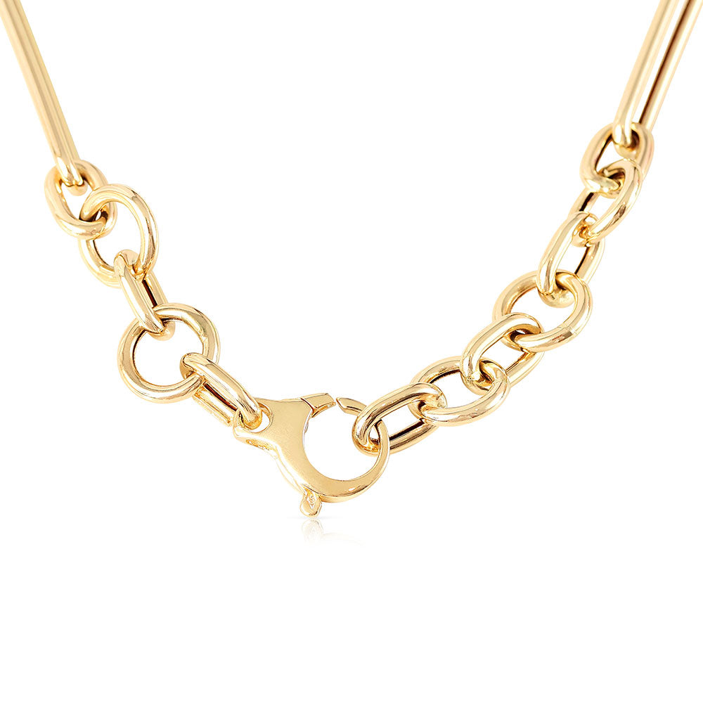 LONG LINK 14K GOLD SEMI-HOLLOW CHAIN