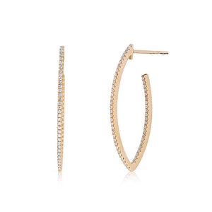 DIAMOND WISHBONE EARRINGS