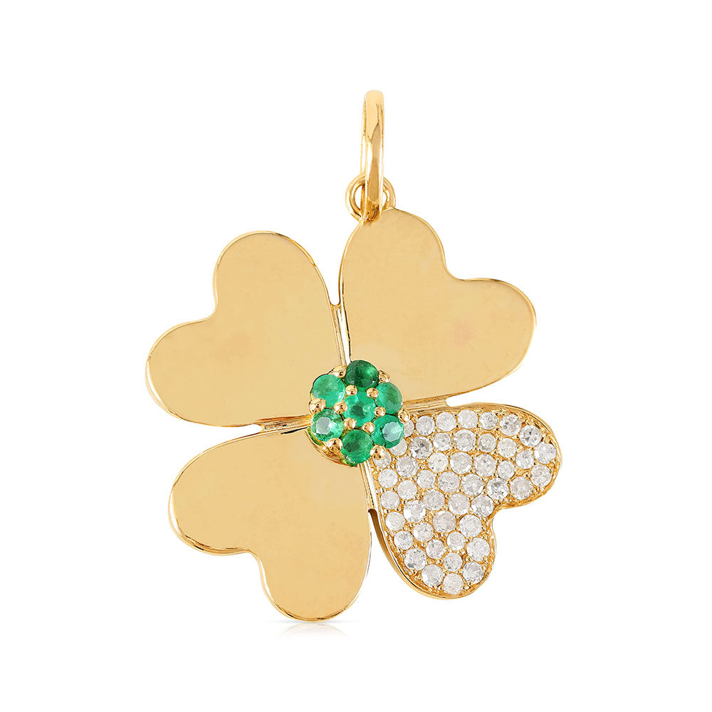 Diamond and Emerald Four Leaf Clover Charm
Four Leaf Clover Charm with Diamonds and Emeralds
Emerald Clover Pendant with Diamond Accents
Luxury Diamond and Emerald Four Leaf Clover Charm
Four Leaf Clover Pendant with Emeralds and Diamonds
Clover charm
Emerald pendant
Diamond pendant
Four leaf jewelry
Fine jewelry
Lucky charm
Luxury pendant
Statement clover charm
Custom four-leaf pendant