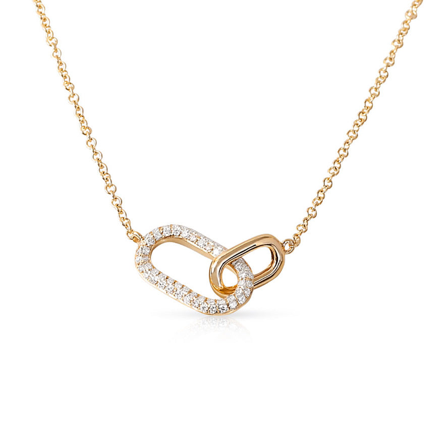 DIAMOND LOVE LINK NECKLACE