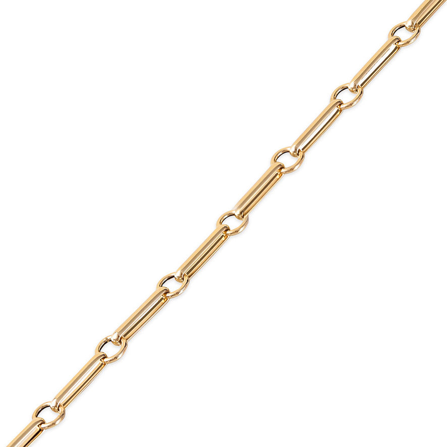 LONG SHORT 14K GOLD SEMI-HOLLOW CHAIN