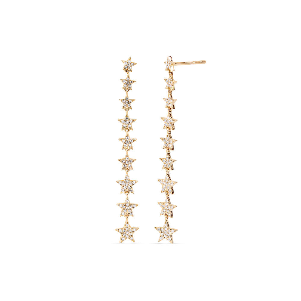 DIAMOND STAR DROP EARRINGS