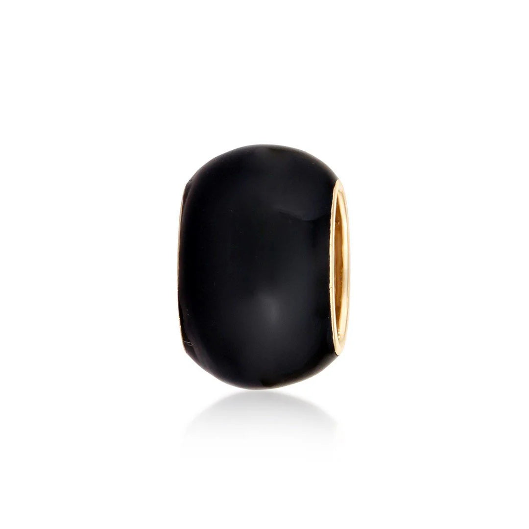 14K GOLD ENAMEL AND DIAMOND THREE STAR WITH SAPPHIRE RONDELLE