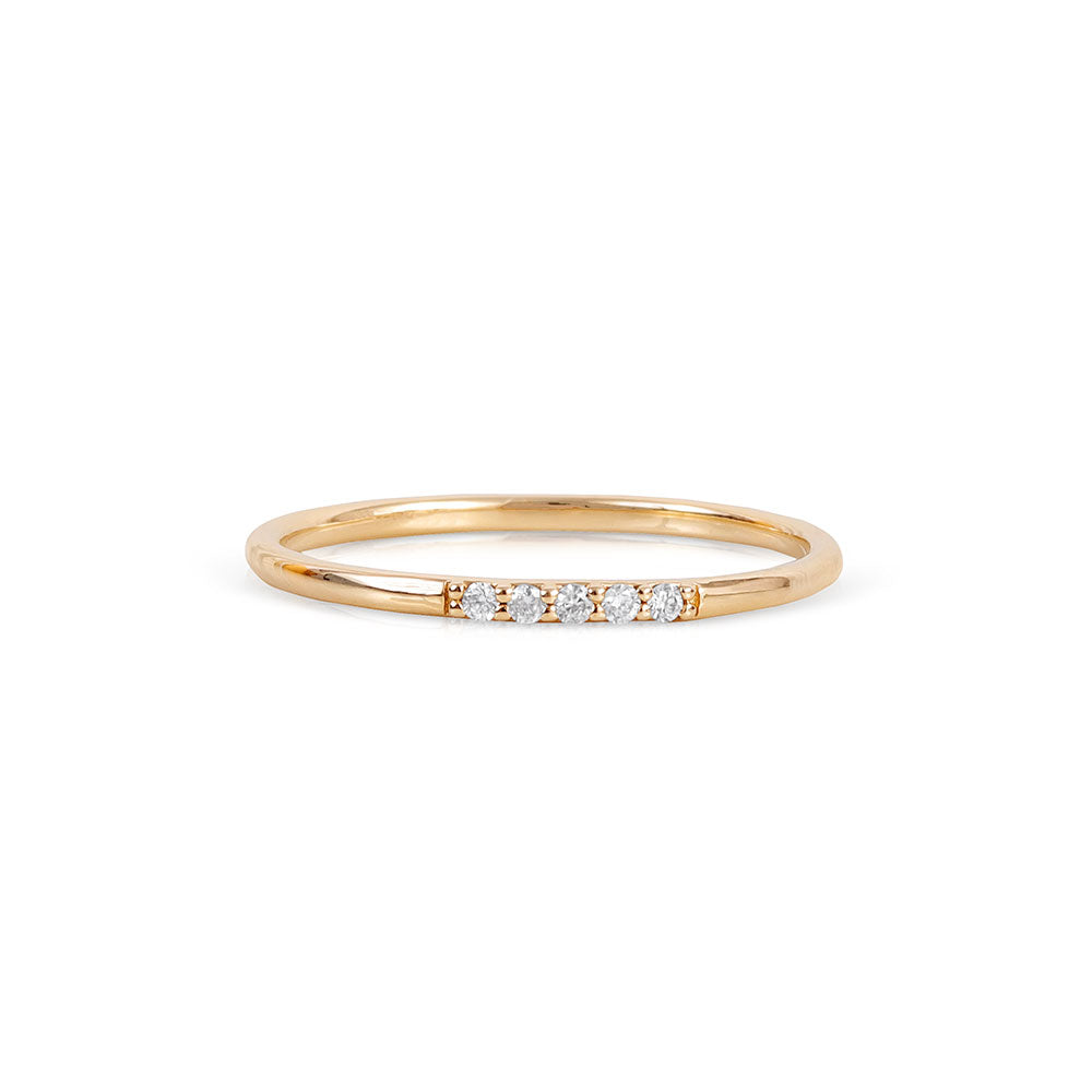 14K GOLD CLASSIC DIAMOND STACKING RING