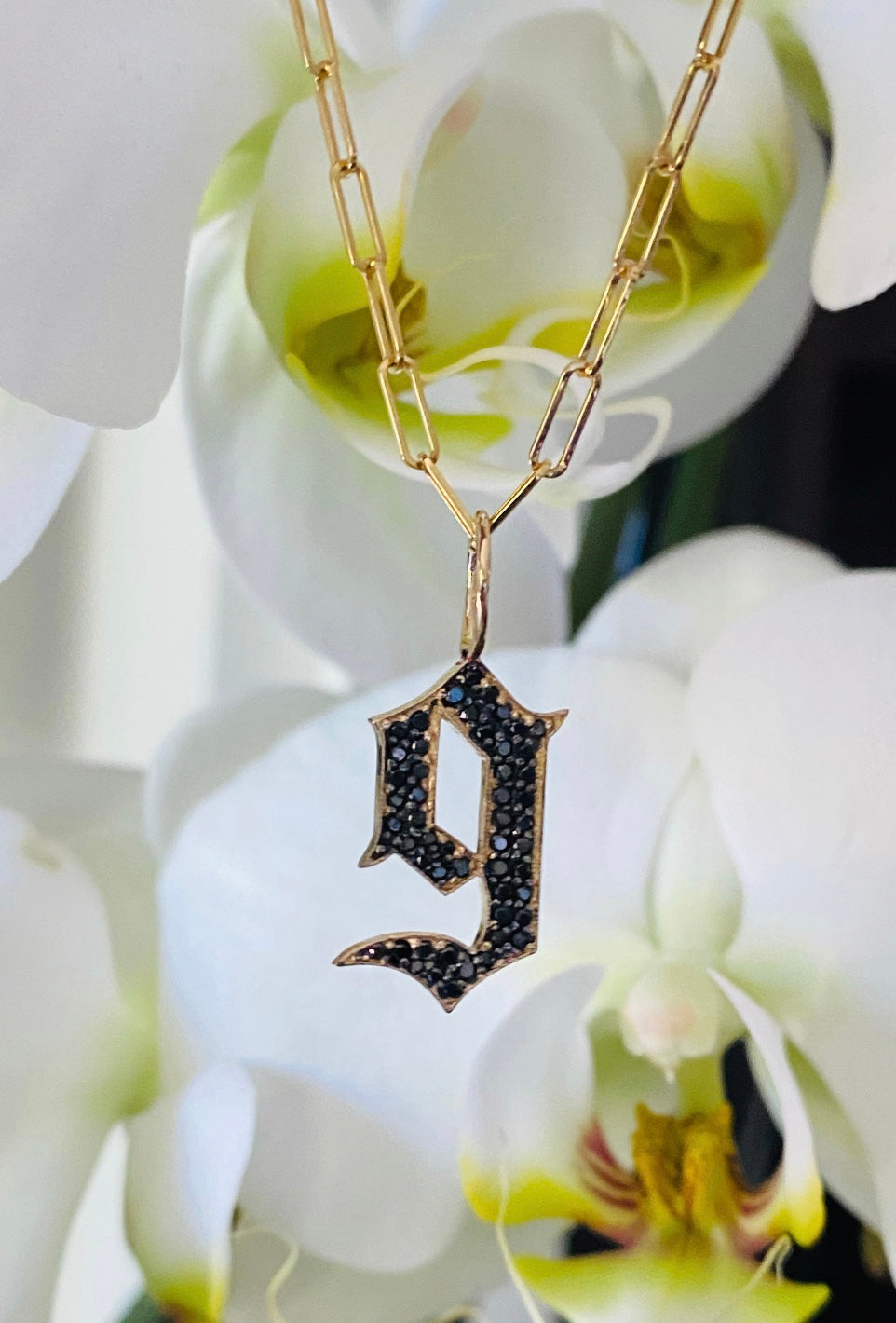 DIAMOND GOTHIC LETTER G CHARMS