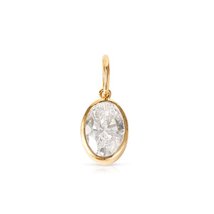 LAB DIAMOND OVAL PENDANT