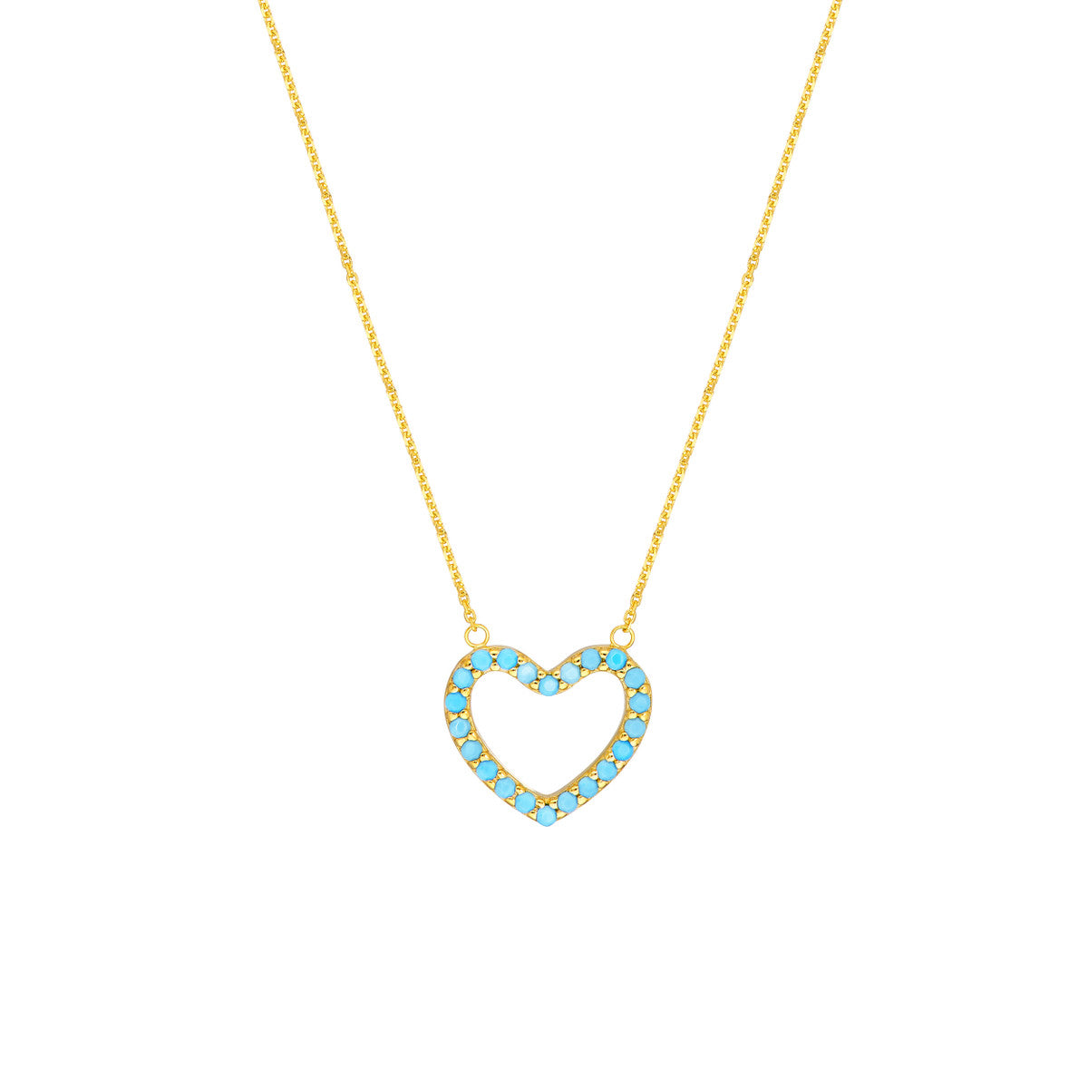 NANO TURQUOISE HEART NECKLACE
