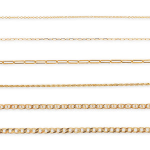 14K GOLD MINI FLAT MARINER CHAIN