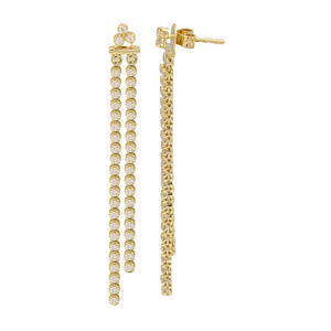 DIAMOND TWO PIECE TENNIS DROP EARRINGS