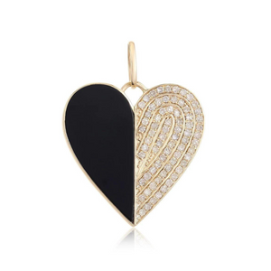 Onyx and Diamond Half Heart Charm
Half Heart Charm with Onyx and Diamonds
Diamond Half Heart Pendant with Onyx
Luxury Onyx and Diamond Half Heart Charm
Onyx Heart Charm with Diamond Accents
Heart charm
Onyx pendant
Diamond pendant
Half heart jewelry
Fine jewelry
Designer pendant
Luxury charm
Statement jewelry
Custom heart pendant