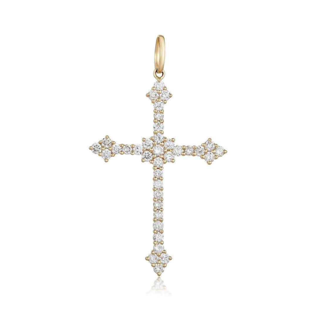 Diamond best sale cross charm