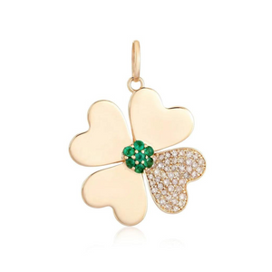 Diamond and Emerald Four Leaf Clover Charm
Four Leaf Clover Charm with Diamonds and Emeralds
Emerald Clover Pendant with Diamond Accents
Luxury Diamond and Emerald Four Leaf Clover Charm
Four Leaf Clover Pendant with Emeralds and Diamonds
Clover charm
Emerald pendant
Diamond pendant
Four leaf jewelry
Fine jewelry
Lucky charm
Luxury pendant
Statement clover charm
Custom four-leaf pendant