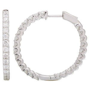 ANNA LARGE CLASSIC DIAMOND HOOPS 30mm