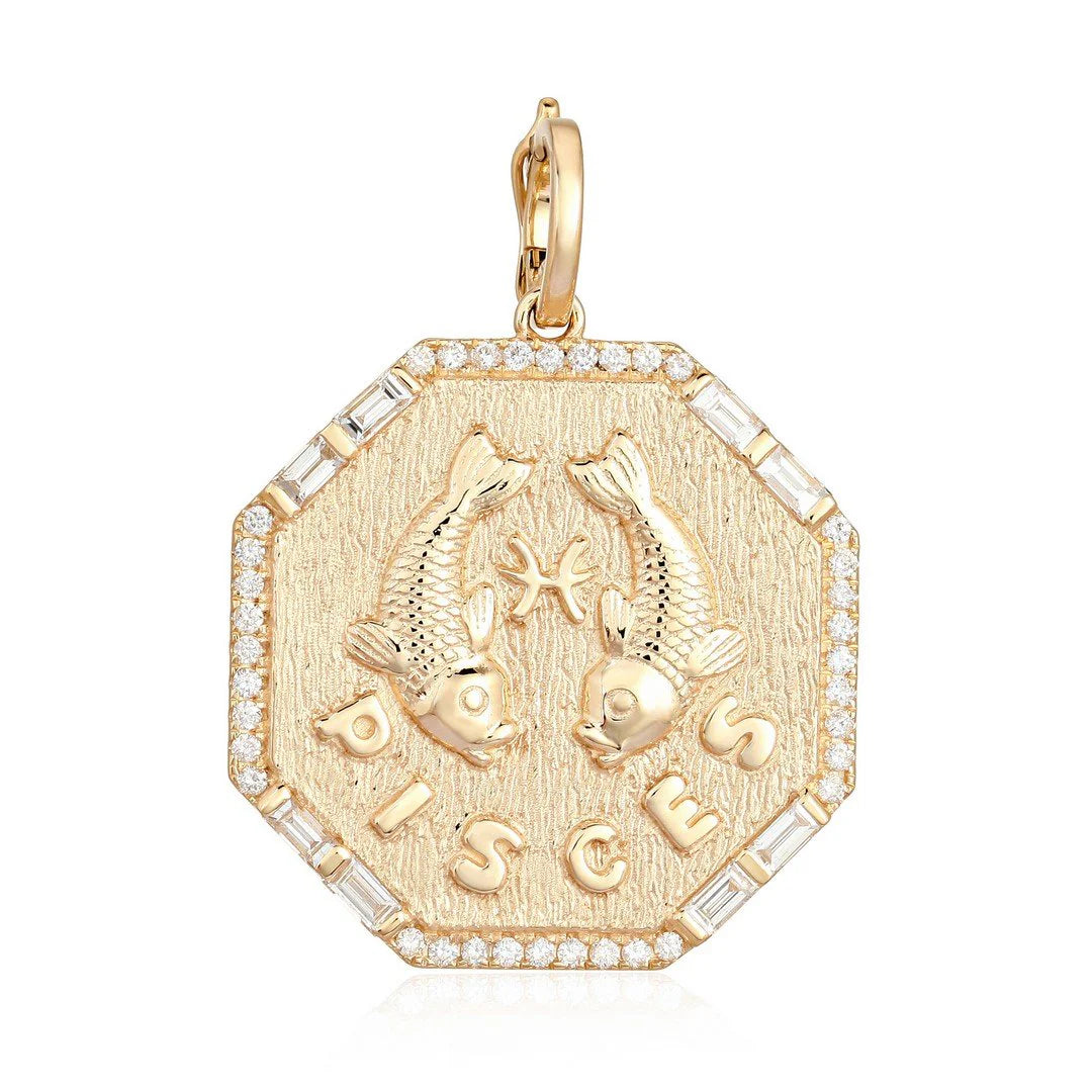 DIAMOND OCTOGAN ZODIAC CHARMS