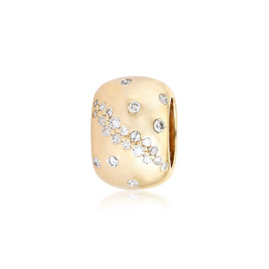 14K GOLD WITH SCATTERED DIAMONDS RONDELLE