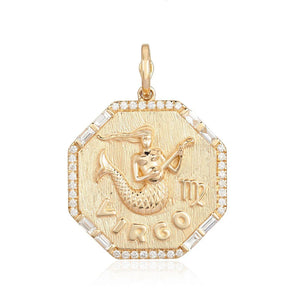 DIAMOND OCTOGAN ZODIAC CHARMS