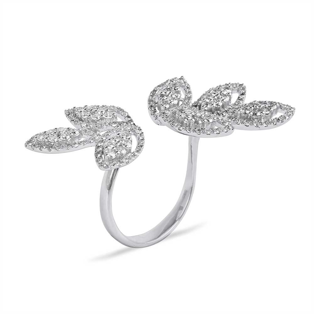 Diamond Leaf Ring