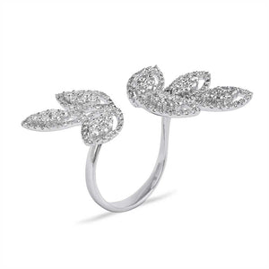 Diamond Leaf Ring