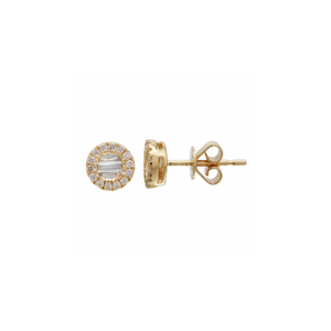 14K YELLOW GOLD SLOANE BAGUETTE DIAMOND STUDS