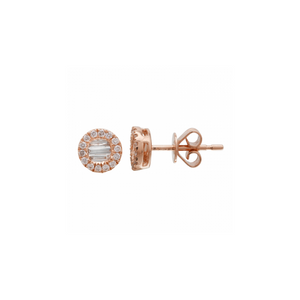 14K ROSE GOLD SLOANE BAGUETTE DIAMOND STUDS