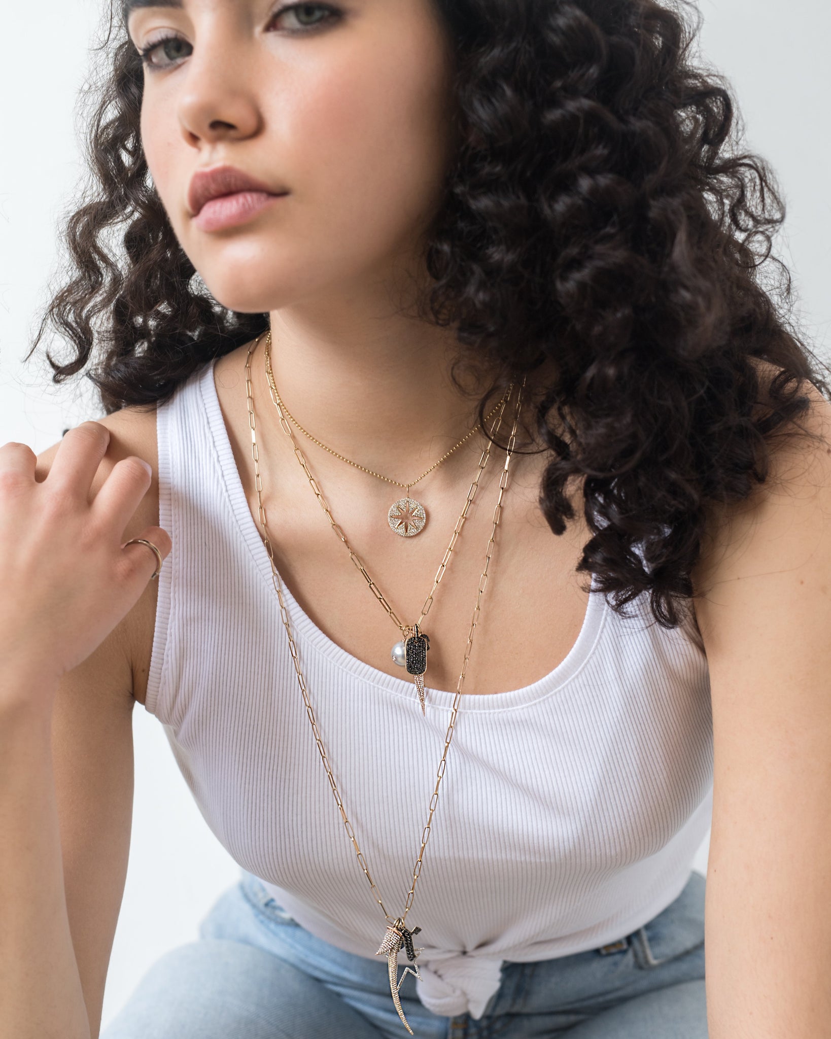 BLACK DIAMOND DOG TAG CHARM