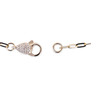 14K GOLD CLASP PAPERCLIP BRACELET