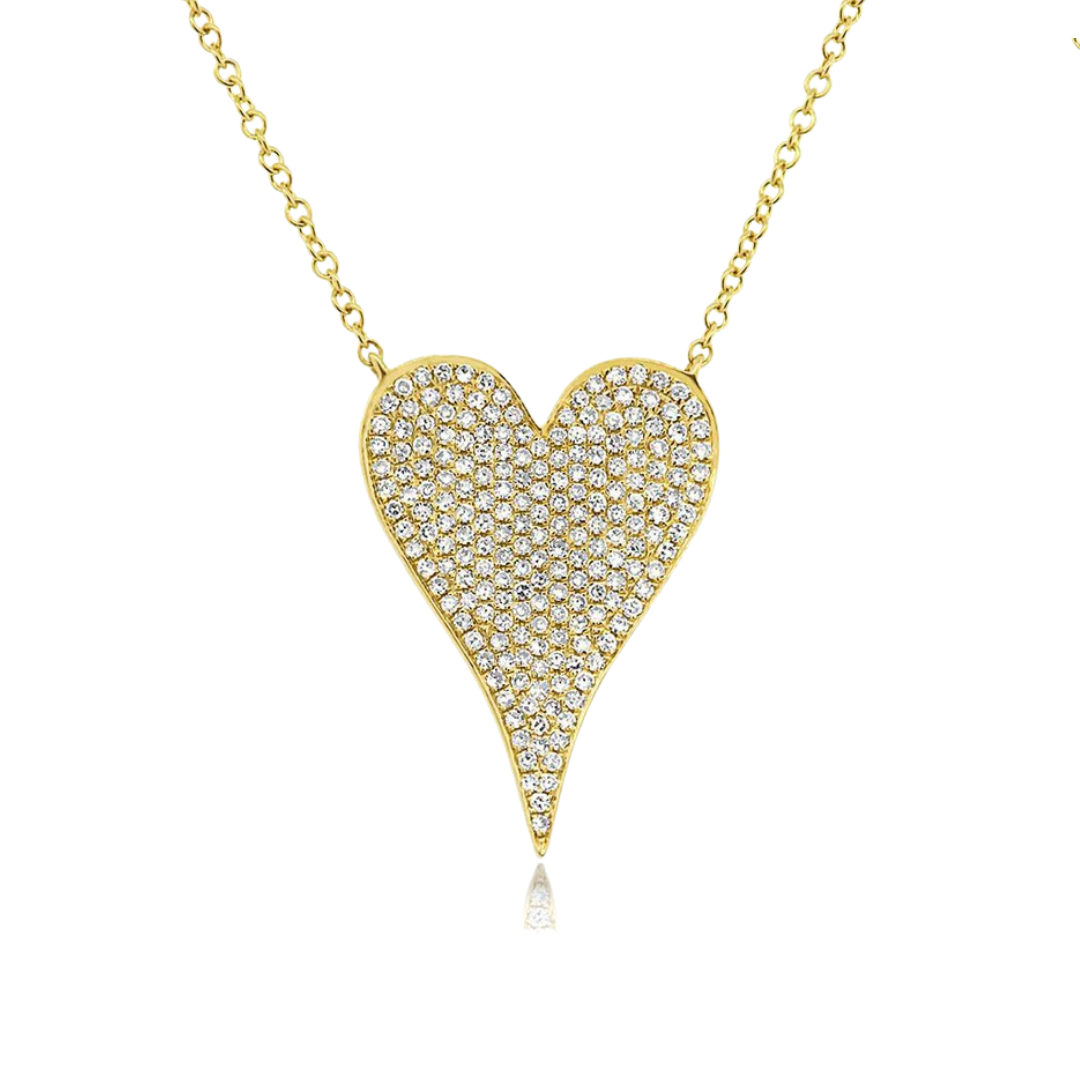 LARGE DIAMOND HEART NECKLACE IN 14K GOLD
Large Diamond Heart Necklace
Diamond Heart Pendant Necklace
Heart Shaped Diamond Necklace
Big Diamond Heart Necklace
Large Heart Necklace with Diamonds
Diamond necklace
Heart necklace
Large necklace
Fine jewelry
Luxury necklace
Gold necklace
Pendant necklace
Heart pendant