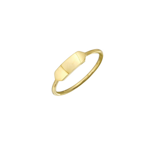 14 GOLD NAMEPLATE RING