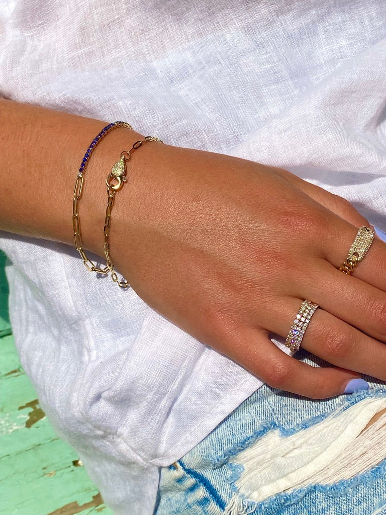 14K GOLD FLEXIBLE DIAMOND RING