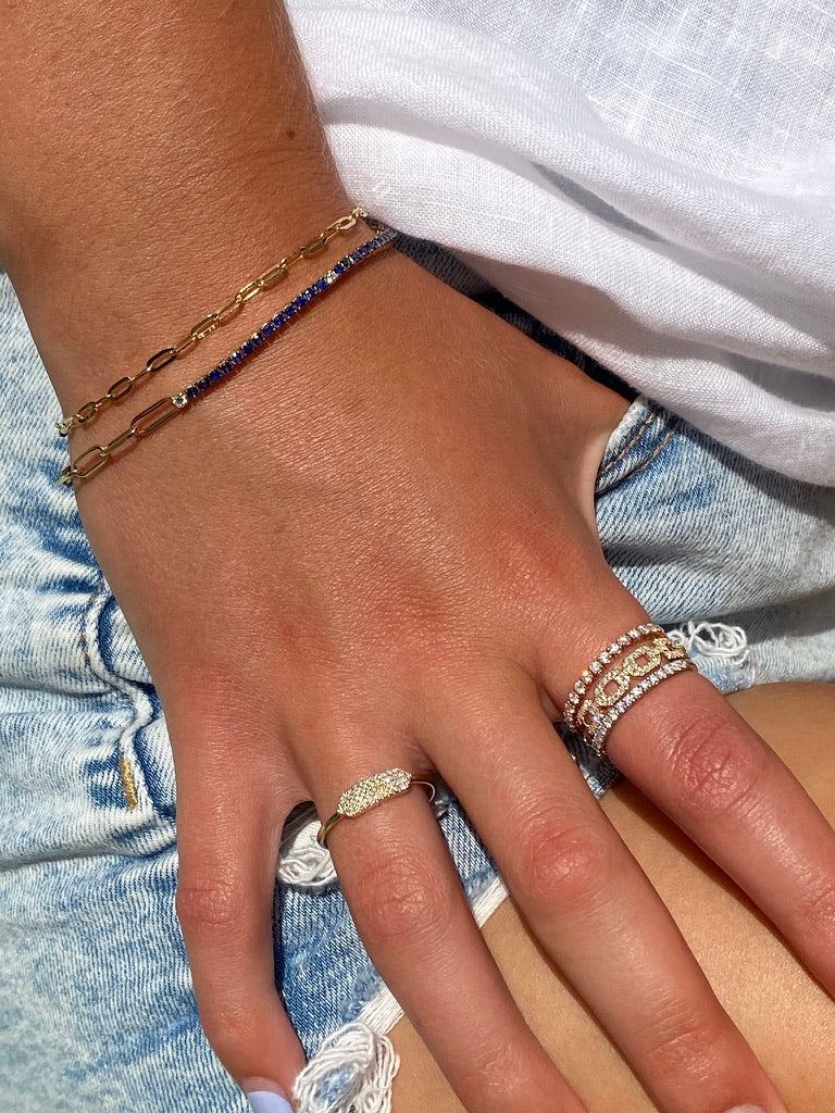 14K GOLD FLEXIBLE DIAMOND BAND