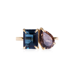 TOI ET MOI RING, LONDON BLUE AND SMOKY TOPAZ
