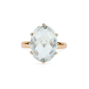 LIGHT GREEN QUARTZ CANDY COCKTAIL RING