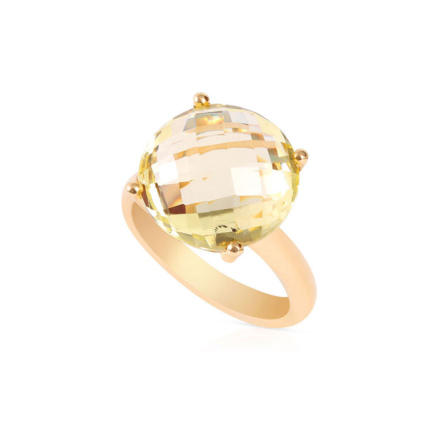 14K GOLD TOPAZ CANDY COCKTAIL RING